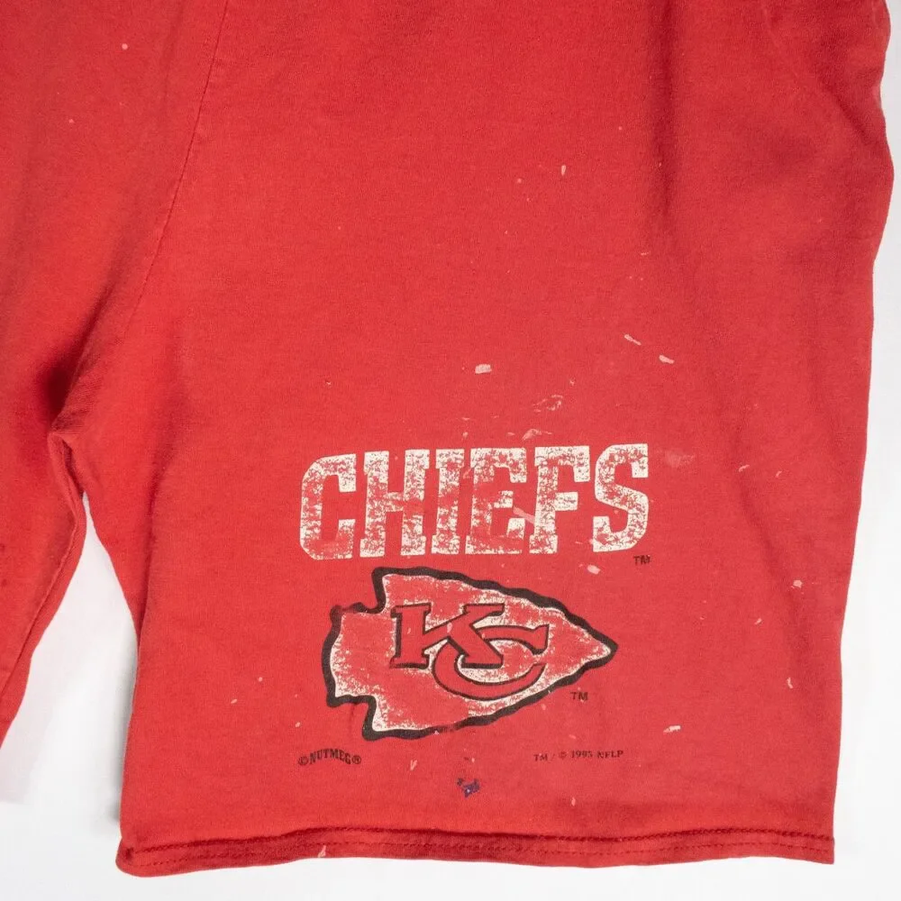 Vintage 1993 Kansas City Chiefs Nutmeg Shorts Men's Size XL Thrashed Distressed